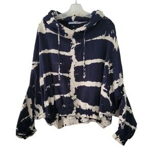 Young Fabulous & Broke Tie Dye Cropped Hoodie Sweatshirt Size M/L Boho